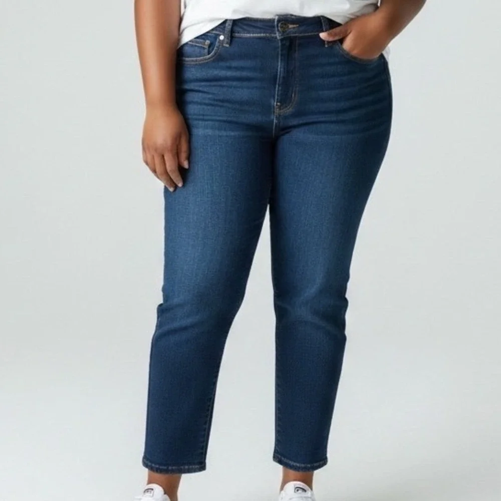 Democracy AB Tech Dark Wash Skinny Jeans‎ Womens 16 Blue Denim Stretch Classic